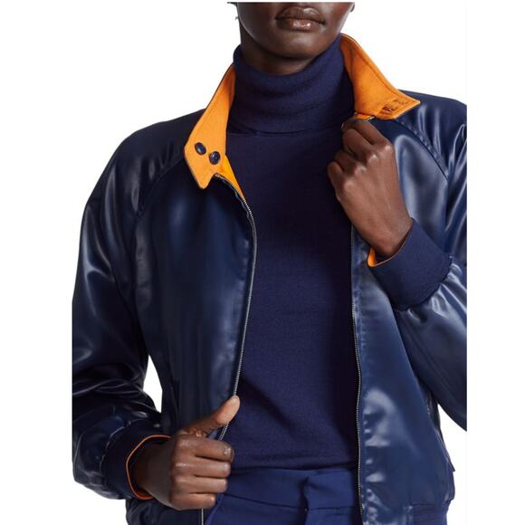 New Ralph Lauren Purple Label Torrence Reversible Jacket Navy Orange $1890 Sz 2 - Picture 6 of 11